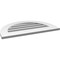 Ekena Millwork Round Top Surface Mount PVC Gable Vent: Functional, w/ 3-1/2"W x 1"P Standard Frame, 28"W x 18"H GVPRT28X1801SF - alternate 4